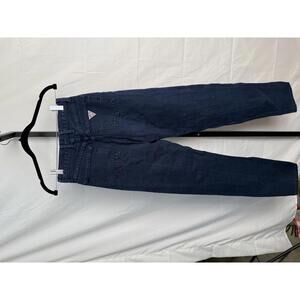 EUC Vintage 80’s Guess by George Marciano Dark Blue Jeans w/Red Pocket Triangle
